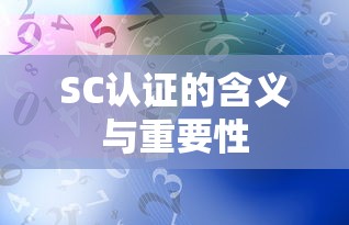 SC认证，企业安全与质量的保障之道  第1张