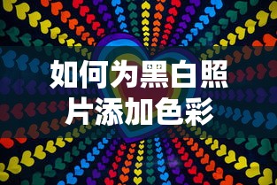 为黑白照片添加色彩的技巧  第1张