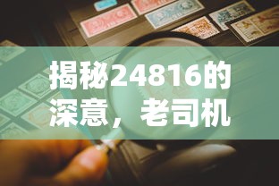 揭秘24816，老司机的独特解读  第1张