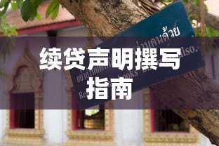 续贷声明撰写指南，如何有效表达您的贷款需求与还款承诺？  第1张