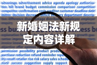 新婚姻法规定内容详解  第1张