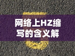 网络上HZ缩写的含义解析  第1张