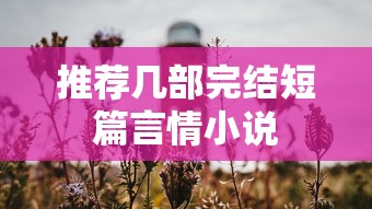 推荐几部完结的短篇言情小说佳作  第1张