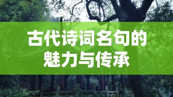 古代诗词名句，魅力与传承的交响曲  第1张