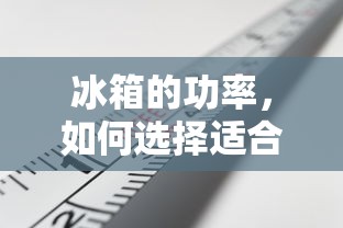 选择适合的冰箱大小与功率，冰箱功率的考量与选择指南  第1张