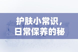 日常护肤小常识，保养秘诀与技巧  第1张