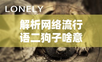 网络流行语二狗子的含义解析  第1张