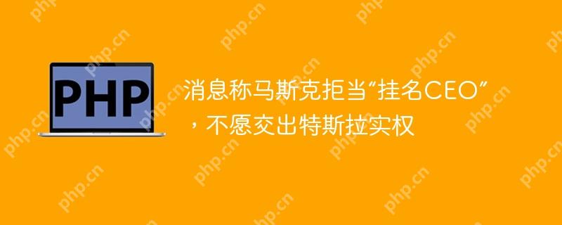 马斯克拒绝挂名CEO角色，坚守特斯拉实权之争  第1张