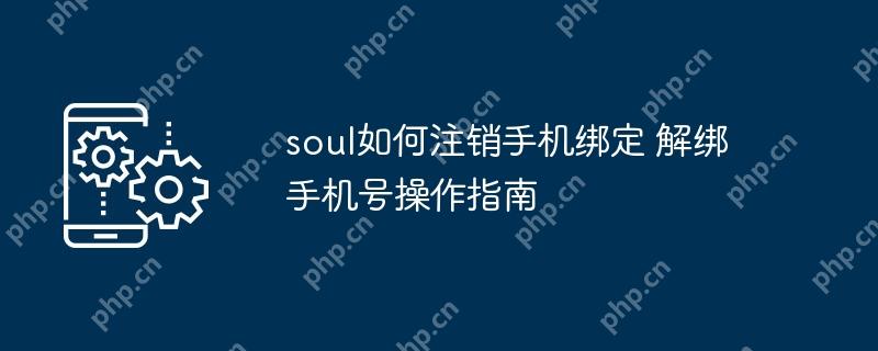 Soul手机绑定解除与账号注销操作指南  第1张