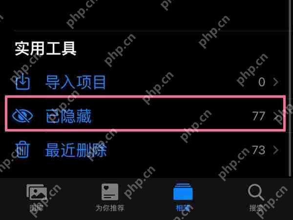 苹果手机隐藏相册的打开方法  第2张