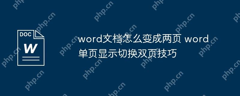 Word文档单页与双页切换技巧  第1张
