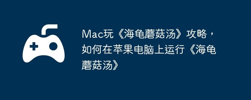 Mac玩海龟蘑菇汤攻略，如何在苹果电脑上畅快游戏  第1张