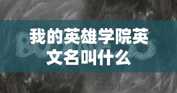 我的英雄学院英文名叫什么  第1张