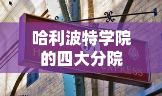哈利波特学院的四大分院  第1张