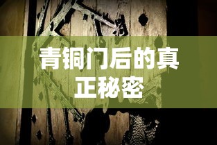 青铜门后的真正秘密  第1张