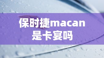 保时捷macan是卡宴吗  第1张