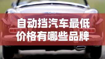 自动挡汽车最低价格有哪些品牌  第1张