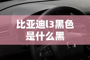比亚迪l3黑色是什么黑  第1张