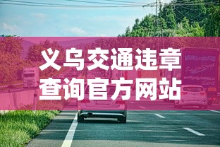 义乌交通违章查询官方网站  第1张