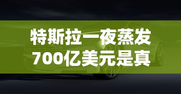特斯拉一夜蒸发700亿美元是真的吗  第1张