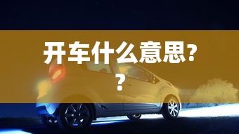 开车什么意思??  第1张