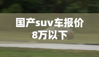 国产suv车报价8万以下  第1张