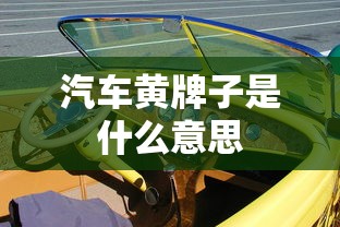 汽车黄牌子是什么意思  第1张