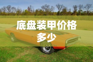 底盘装甲价格多少  第1张