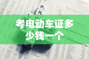 考电动车证多少钱一个  第1张