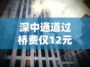 深中通道过桥费仅12元1  第1张