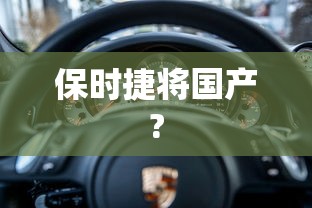 保时捷将国产?  第1张