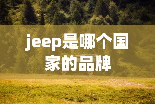 jeep是哪个国家的品牌  第1张