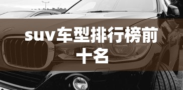 suv车型排行榜前十名  第1张