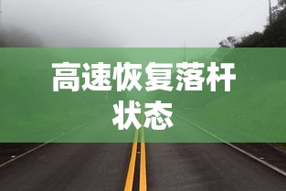 高速恢复落杆状态  第1张