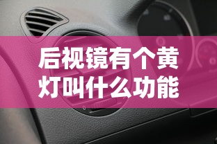 后视镜有个黄灯叫什么功能  第1张
