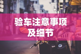 验车注意事项及细节  第1张