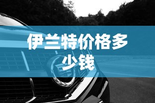 伊兰特价格多少钱  第1张