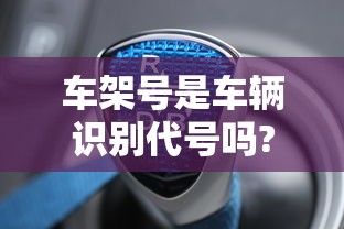 车架号是车辆识别代号吗?  第1张