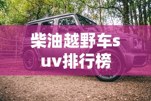 柴油越野车suv排行榜  第1张
