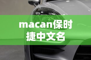 macan保时捷中文名  第1张