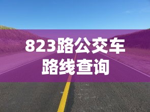 823路公交车路线查询  第1张