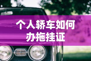 个人轿车如何办拖挂证  第1张