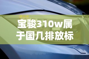 宝骏310w属于国几排放标准车  第1张