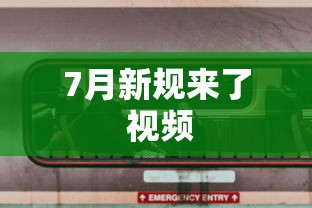 7月新规来了 视频  第1张