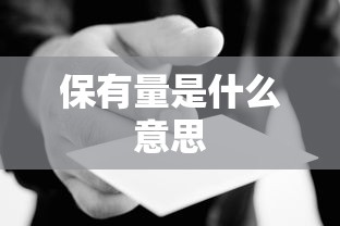 保有量是什么意思  第1张