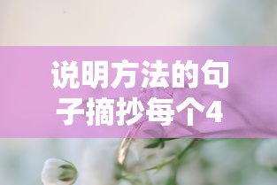 说明方法的句子摘抄每个40句  第1张