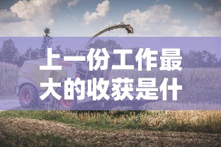 上一份工作最大的收获是什么  第1张