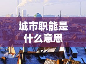城市职能是什么意思  第1张