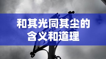 和其光同其尘的含义和道理  第1张