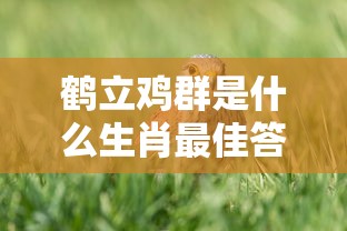 鹤立鸡群是什么生肖最佳答案  第1张